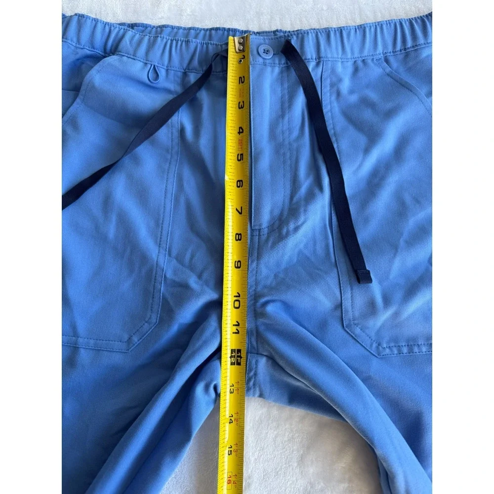 FIGS Cairo Cargo Scrub Pants L Blue Technical Collection Medical Professional